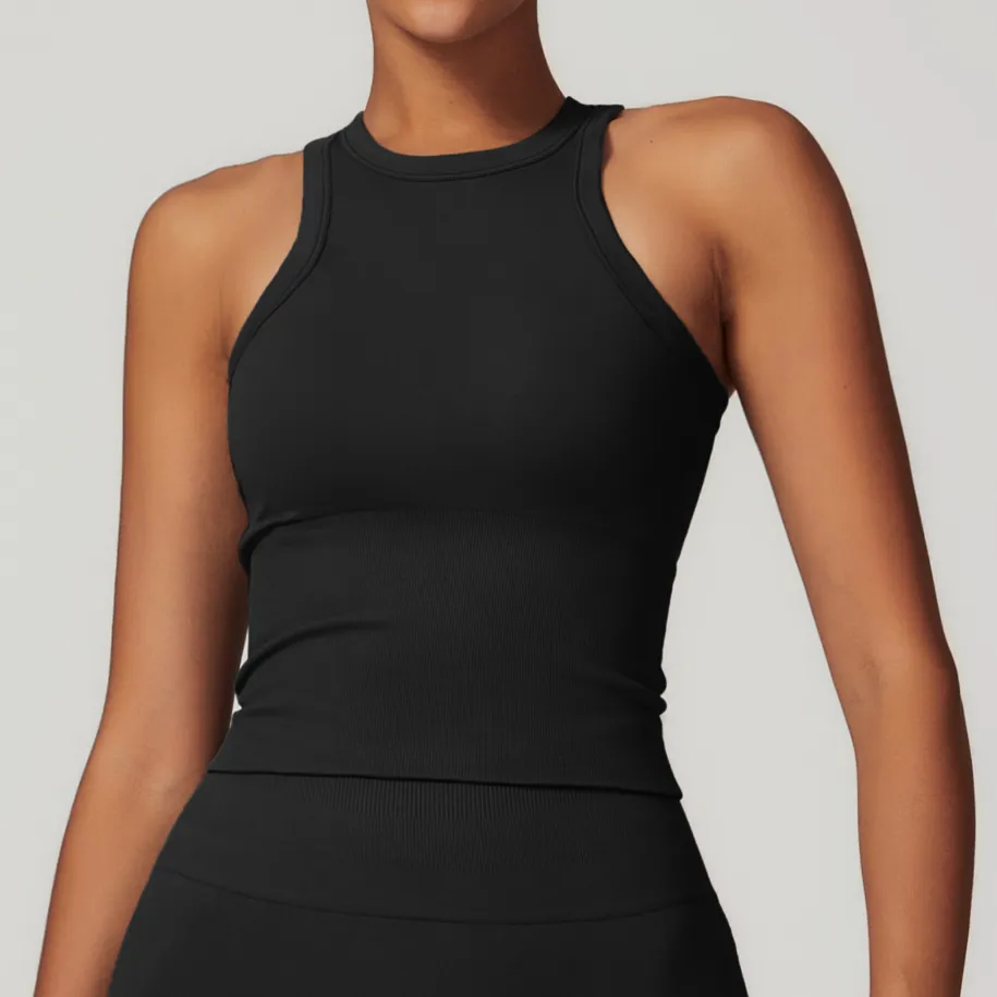 Private Label Sportswear Manufacturer Seamless Workout Tops Fitness Tank Top