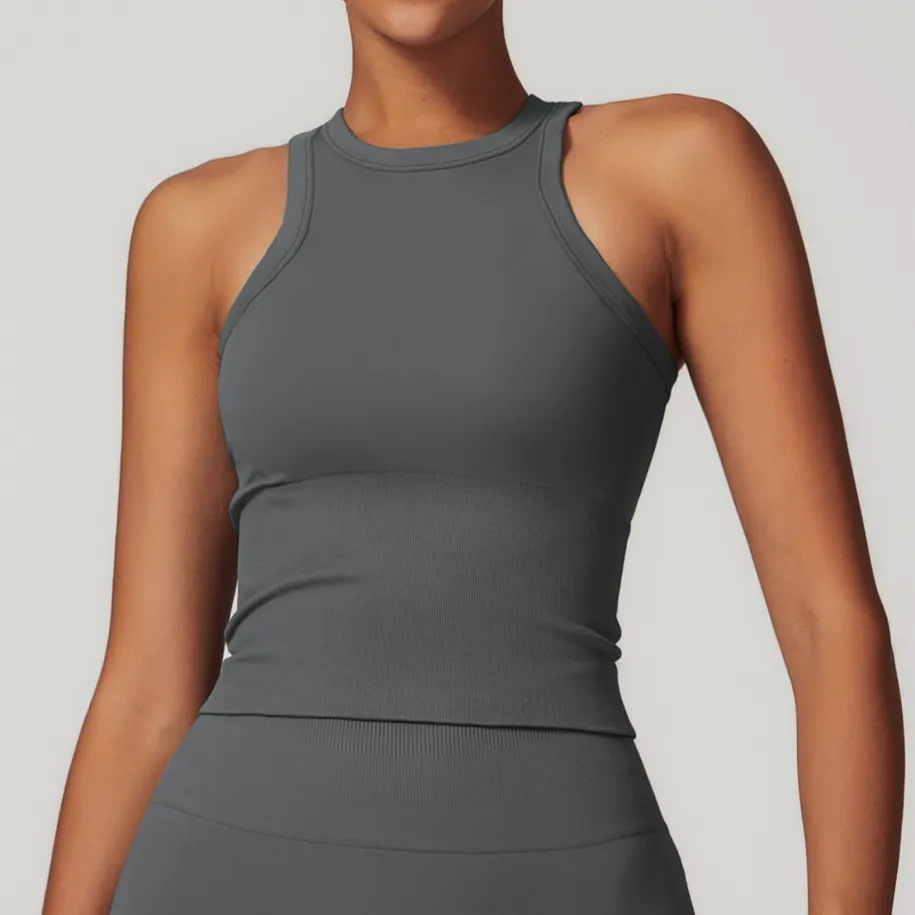Private Label Sportswear Manufacturer Seamless Workout Tops Fitness Tank Top