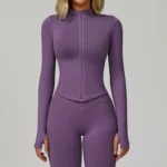 Seamless Activewear Custom Athletic Jackets Women's Jacket with Thumb Holes