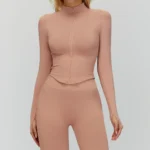 Seamless Activewear Custom Athletic Jackets Women's Jacket with Thumb Holes