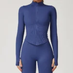 Seamless Activewear Custom Athletic Jackets Women's Jacket with Thumb Holes