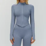 Seamless Activewear Custom Athletic Jackets Women's Jacket with Thumb Holes