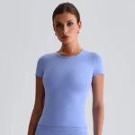 Women Basic Tee Shirts Shorts Sleeve Yoga Top Custom Gym Wear Manufacturers