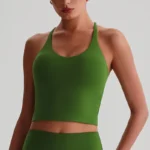 Fitness Tank Tops​ Gym Clothing Manufacturers Recycled Sportswear Cross Back Sports Bra​