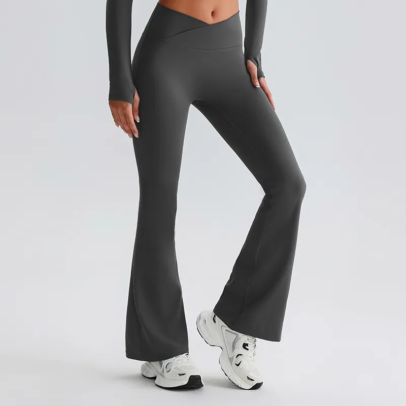 Flare Yoga Pants for Women​ Custom Gym Wear​ Sportswear Manufacturer​