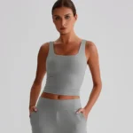 Square Neck Tank Top​​ Padded Sports Bras for Women Custom Fitness Apparel