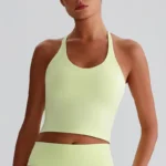 Fitness Tank Tops​ Gym Clothing Manufacturers Recycled Sportswear Cross Back Sports Bra​