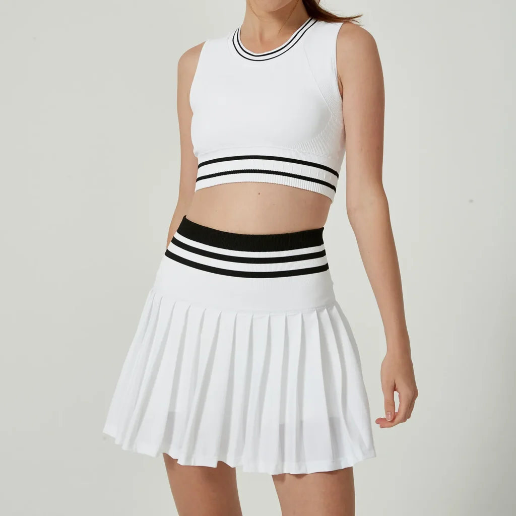 Gym Wear Manufacturers Custom Workout Clothing High Waist Tennis Skort Set