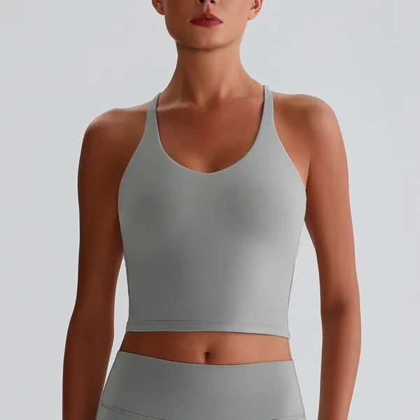 Fitness Tank Tops​ Gym Clothing Manufacturers Recycled Sportswear Cross Back Sports Bra​