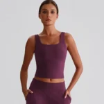 Square Neck Tank Top​​ Padded Sports Bras for Women Custom Fitness Apparel
