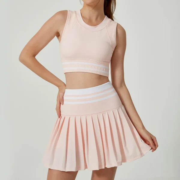 Gym Wear Manufacturers Custom Workout Clothing High Waist Tennis Skort Set