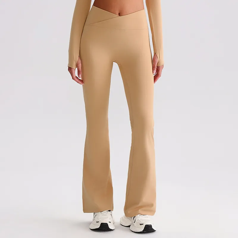 Flare Yoga Pants for Women​ Custom Gym Wear​ Sportswear Manufacturer​