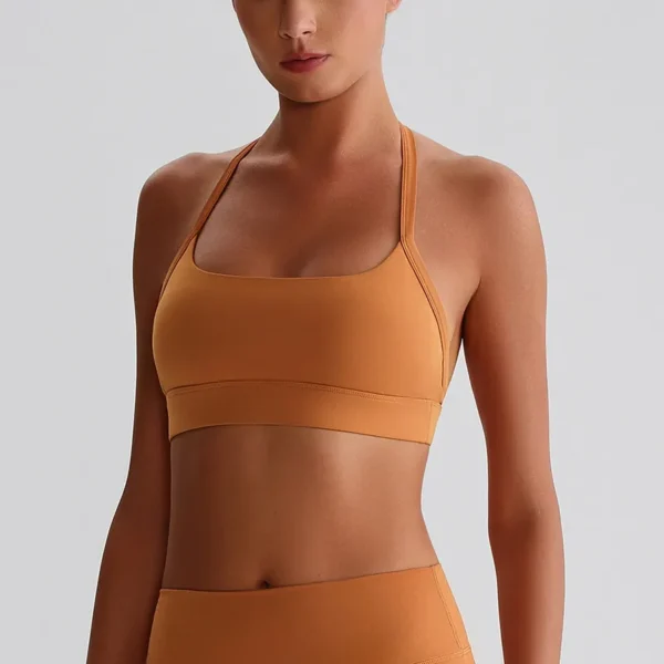 Halter Sports Bra Medium Support Padded Workout Bra Wholesale Fitness Clothing