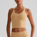 Fitness Tank Tops​ Gym Clothing Manufacturers Recycled Sportswear Cross Back Sports Bra​