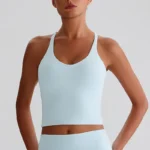 Fitness Tank Tops​ Gym Clothing Manufacturers Recycled Sportswear Cross Back Sports Bra​