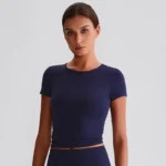Women Basic Tee Shirts Shorts Sleeve Yoga Top Custom Gym Wear Manufacturers