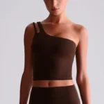 One Shoulder Sports Bra Wholesale Workout Clothes Recycled Fitness Tank Tops​