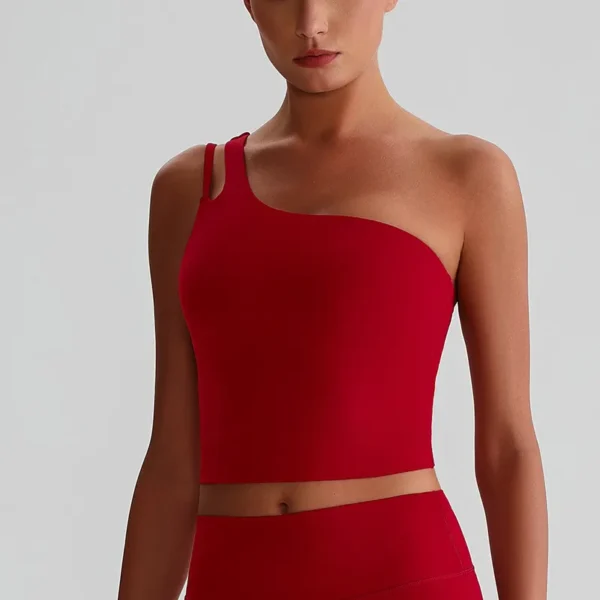 One Shoulder Sports Bra Wholesale Workout Clothes Recycled Fitness Tank Tops​