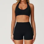 Sports Bra Manufacturers Workout Crop Top with Built in Bra Halter Workout Bra