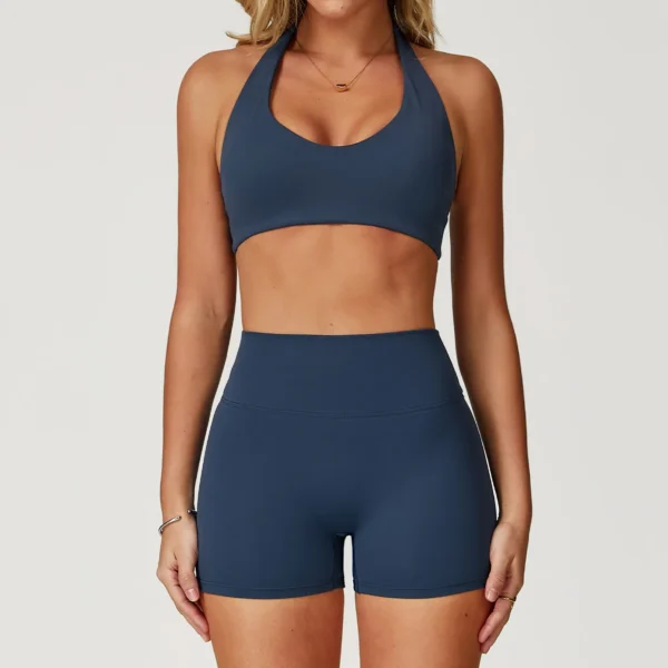 Sports Bra Manufacturers Workout Crop Top with Built in Bra Halter Workout Bra