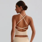 Fitness Tank Tops​ Gym Clothing Manufacturers Recycled Sportswear Cross Back Sports Bra​