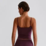 Spaghetti Strap Tank Top with Built in Bra​ Recycled Sportswear Custom Fitness Apparel
