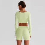 Long Sleeve Yoga Tops​ Square Neck T Shirt Gym Clothing Manufacturers
