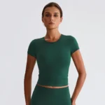 Women Basic Tee Shirts Shorts Sleeve Yoga Top Custom Gym Wear Manufacturers