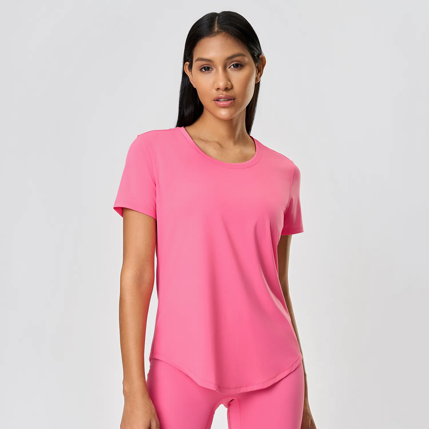 Short Sleeve T Shirts​ Yoga Tops Women​ Custom Activewear Sports Apparel Manufacturers