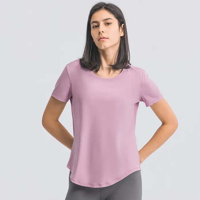 Short Sleeve T Shirts​ Yoga Tops Women​ Custom Activewear Sports Apparel Manufacturers