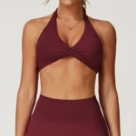 Padded Athletic Bra Halter Tank Tops Custom Gym Clothes Sports Bra Manufacturers