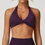 Padded Athletic Bra Halter Tank Tops Custom Gym Clothes Sports Bra Manufacturers