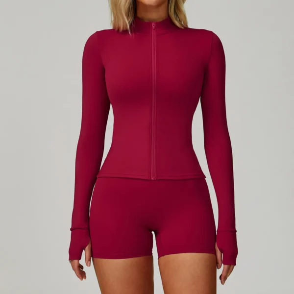 Slim Fit Sports Jacket Fitness Jacket Womens Wholesale Gym Apparel​ Athletic Clothing Suppliers