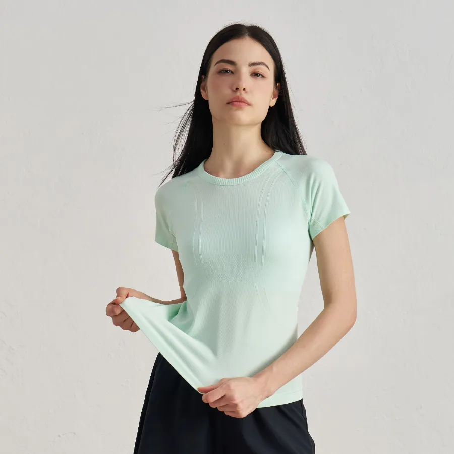 Seamless Activewear Short Sleeve Yoga Top Wholesale Fitness Clothing Basic T Shirts​
