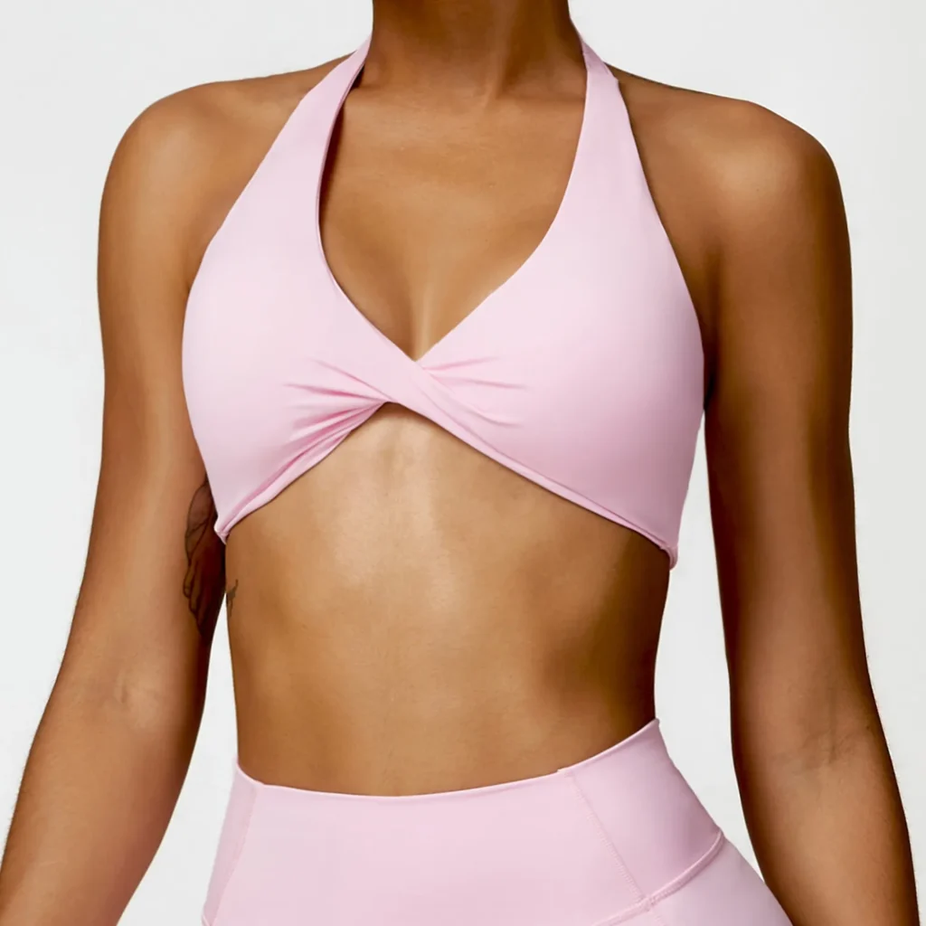 Padded Athletic Bra Halter Tank Tops Custom Gym Clothes Sports Bra Manufacturers