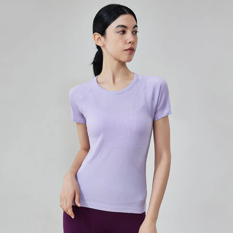 Seamless Activewear Short Sleeve Yoga Top Wholesale Fitness Clothing Basic T Shirts​