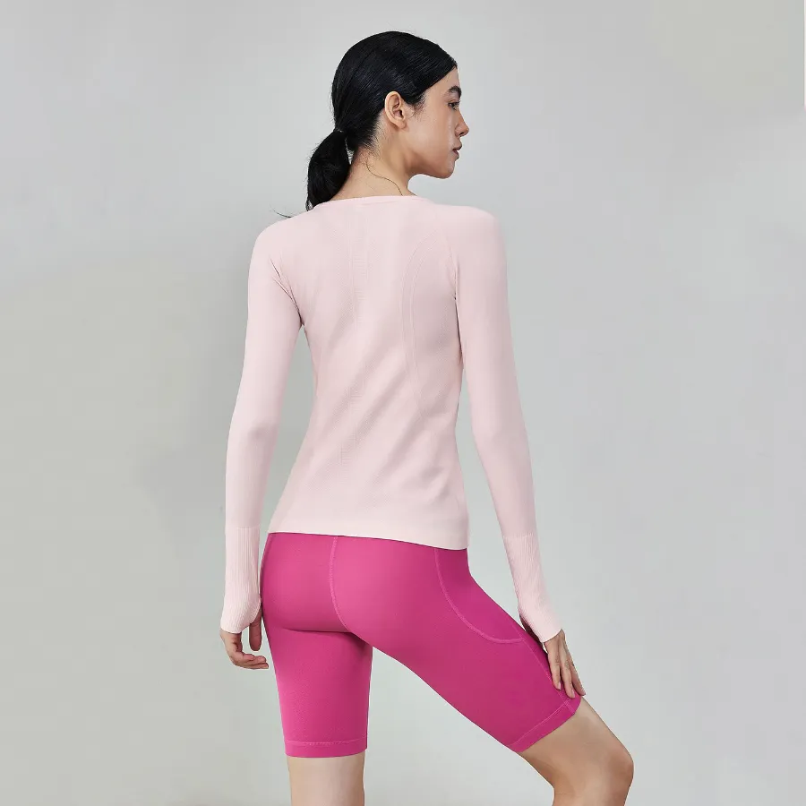Long Sleeve Yoga Tops​ Seamless Activewear Gym Apparel Manufacturers Yoga Tops Women​