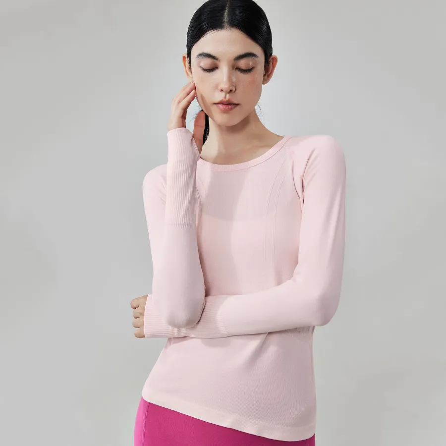 Long Sleeve Yoga Tops​ Seamless Activewear Gym Apparel Manufacturers Yoga Tops Women​