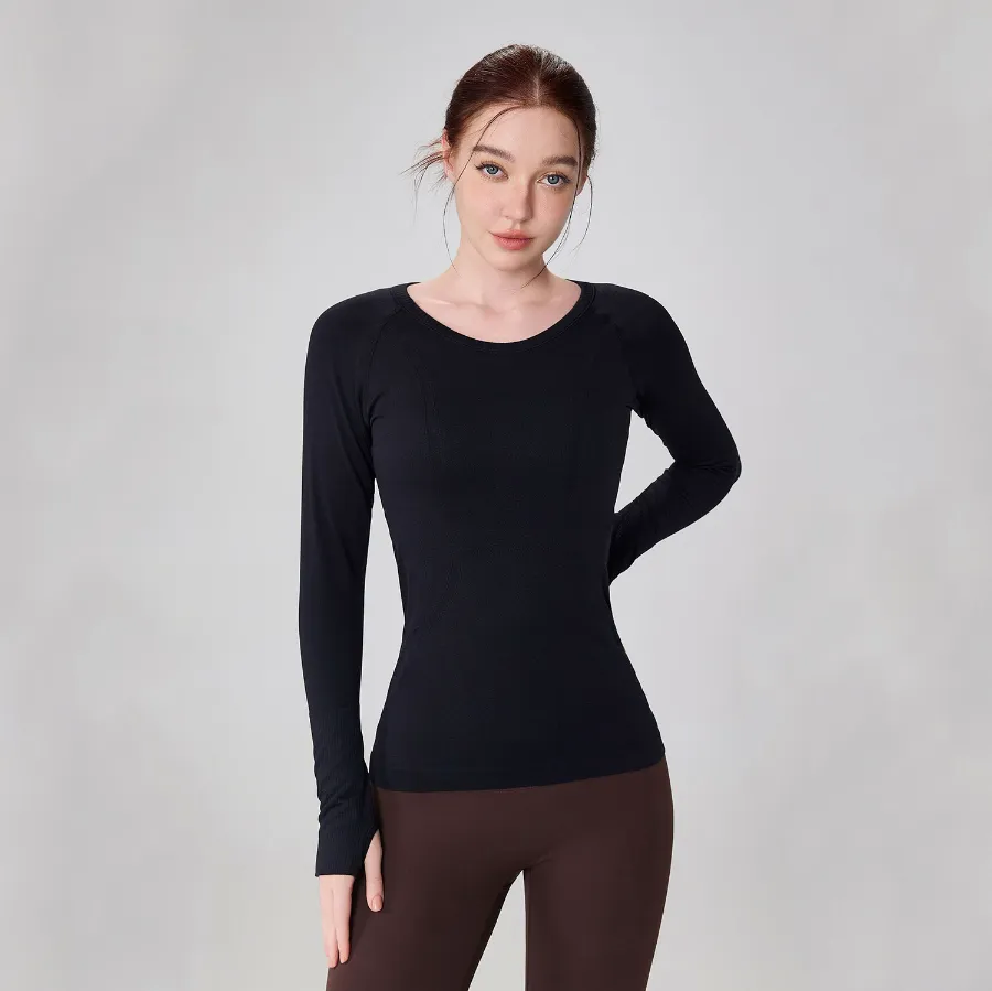 Long Sleeve Yoga Tops​ Seamless Activewear Gym Apparel Manufacturers Yoga Tops Women​