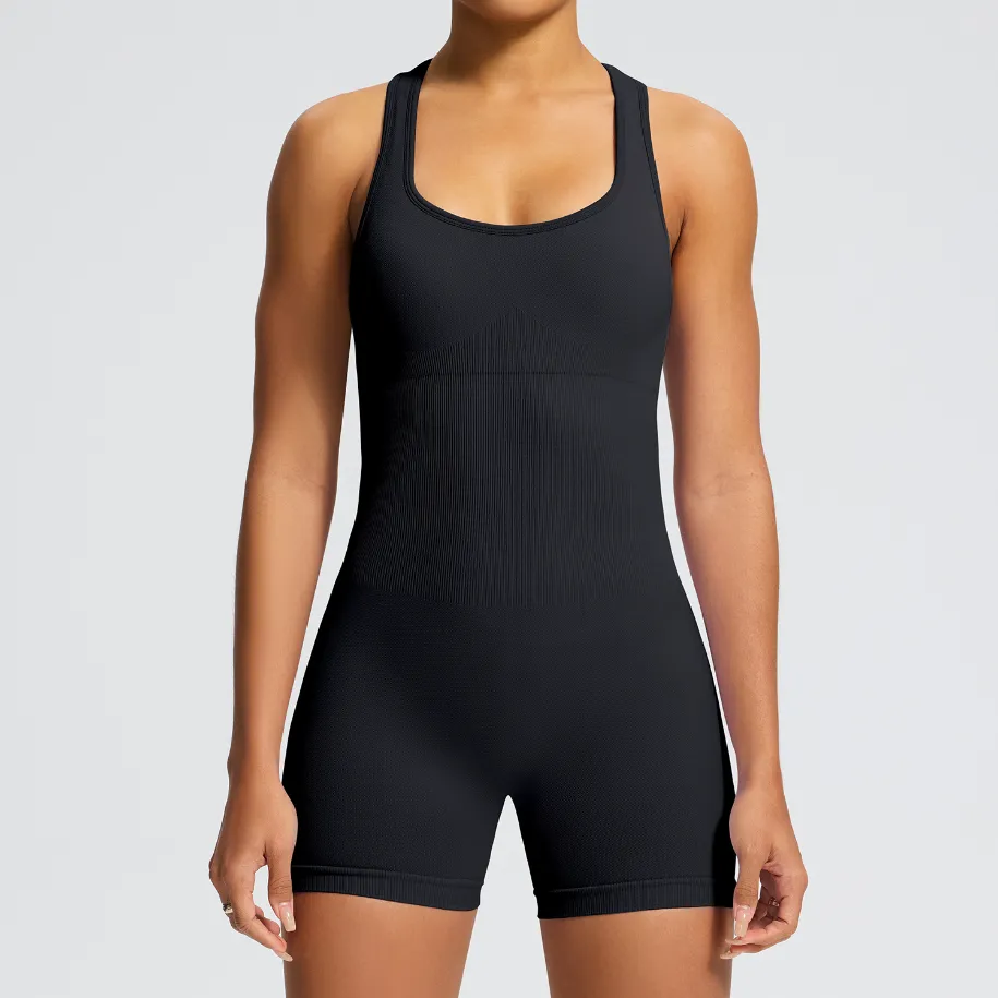 Women's Fitness Jumpsuit​ China Clothing Factory Athletic One Piece Jumpsuit Workout Bodysuit