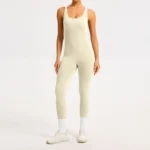 Black Jumpsuit​ Private Label Activewear Manufacturer​ Custom Gym Clothes Bodysuit Fitness Wear​