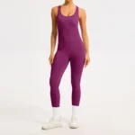 Black Jumpsuit​ Private Label Activewear Manufacturer​ Custom Gym Clothes Bodysuit Fitness Wear​