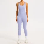 Black Jumpsuit​ Private Label Activewear Manufacturer​ Custom Gym Clothes Bodysuit Fitness Wear​ fitted jumpsuit Seamless Activewear