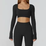 Seamless Long Sleeve Yoga Tops ​Wholesale Gym Clothes Private Label Fitness Apparel Manufacturers