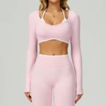 Seamless Workout Clothes Long Sleeve Yoga Tops​ Sports Apparel Manufacturers White Label Activewear