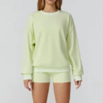 Loose Fit Round Neck Sweatshirt Wholesale Casual Wear Blank Label Clothing Custom Fitness Top