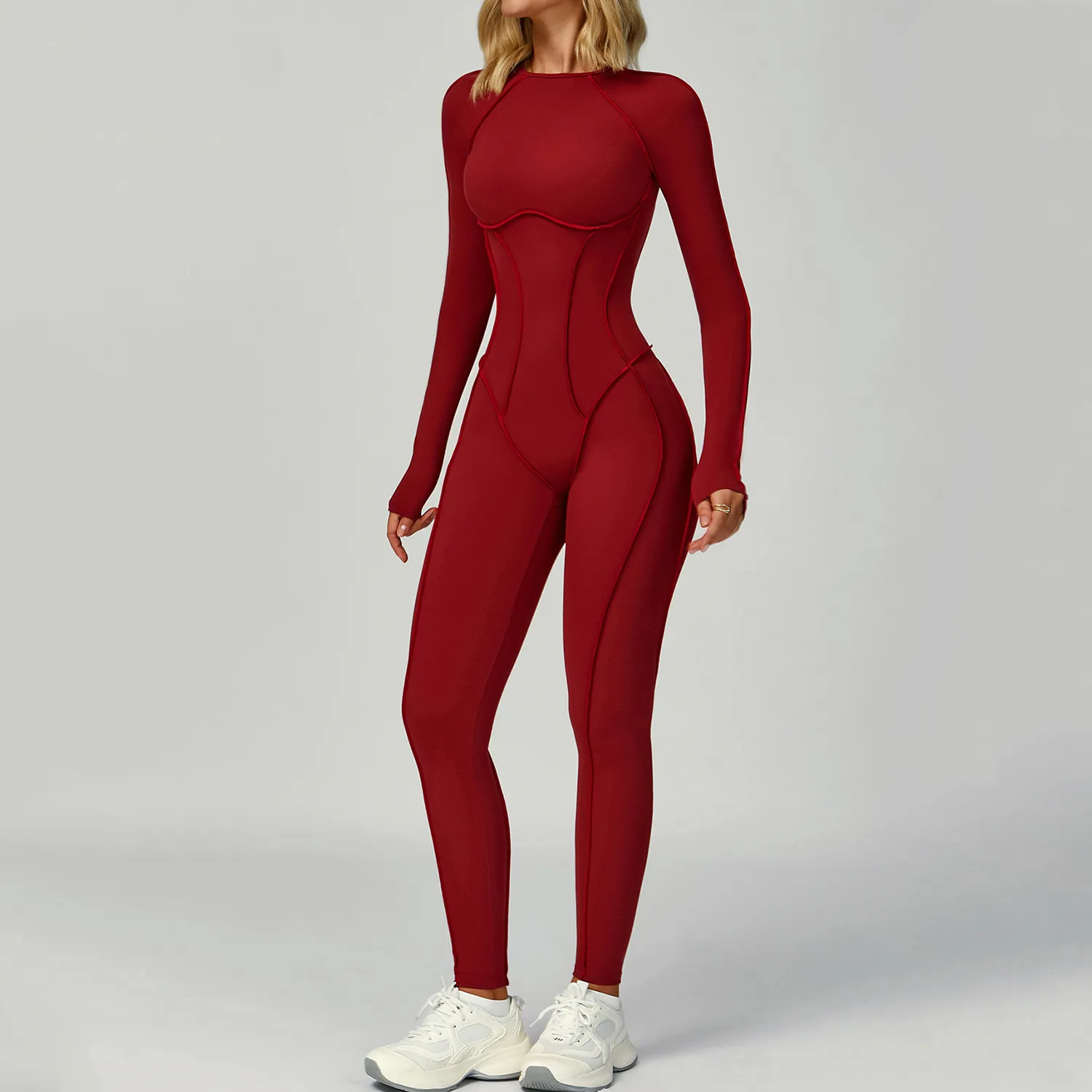 Best Yoga Jumpsuit Gym Wear Manufacturers Long Sleeve Fitness Bodysuit​ China Sportswear