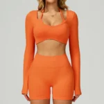 Seamless Workout Clothes Long Sleeve Yoga Tops​ Sports Apparel Manufacturers White Label Activewear