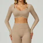 Seamless Workout Clothes Long Sleeve Yoga Tops​ Sports Apparel Manufacturers White Label Activewear