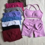 Seamless Gym Set Sports Bra Wholesale Bulk Running Shorts Gym Clothes Manufacturer